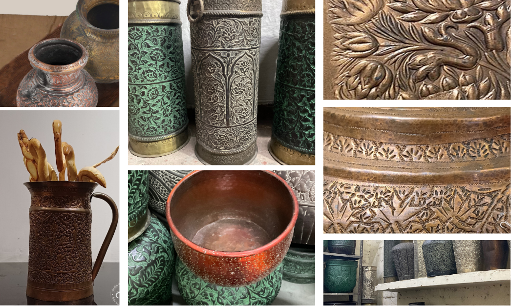 Collage of metal embossing products