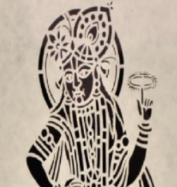 Sanjhi paper stencil art example 1