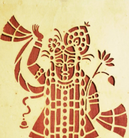 Sanjhi paper stencil art example 2