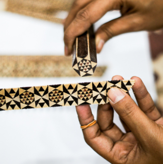 Sadeli craft micromosaic inlay detail 2