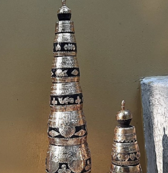 Sherpai wooden bowl with brass bands - image 1